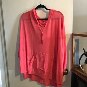 EUC PLUS SIZE Salmon Pssst Hoodie